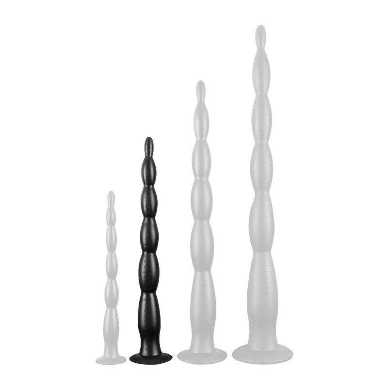 DarkSil Gode long Scale Beads M 40 x 4cm Noir